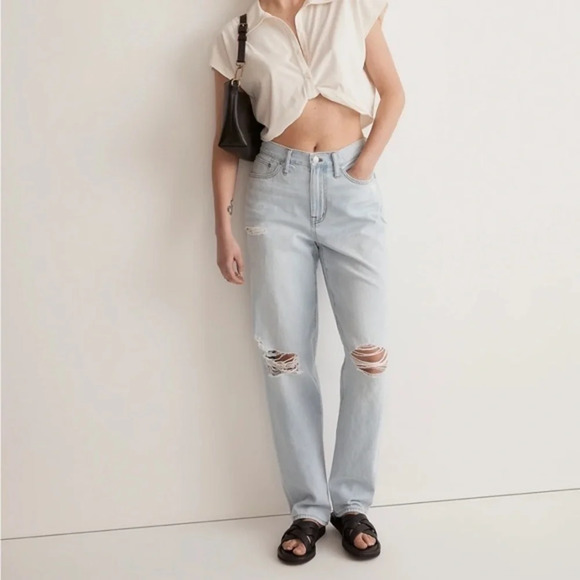 New Madewell Slouchy Boyjean Wrightlane Wash NJ212 - Picture 1 of 10